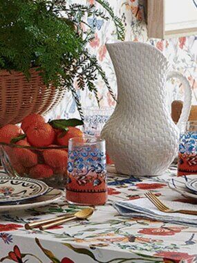 Anthropologie presents the Mark D. Sikes Basket Weave Pitcher. This textured whi